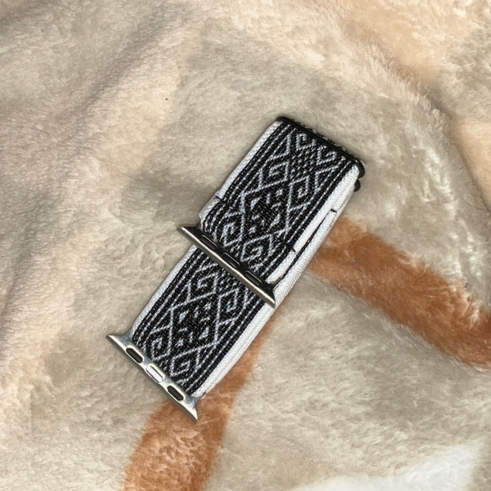 Black and white Aztec Apple Watch band